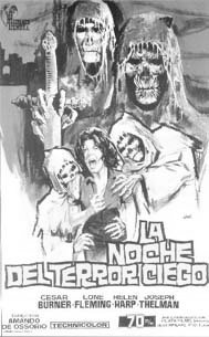 Cartel español de La Noche del Terror Ciego